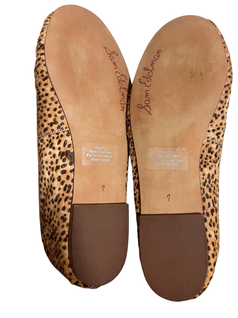 New Sam Edelman Felicia Luxe leopard print cow hair ballet flats. Size 7 - Picture 6 of 7